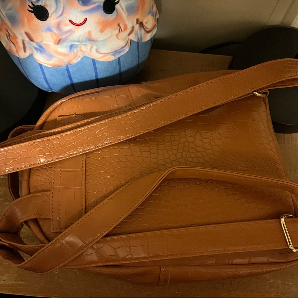 Wild Fable Croc-Embossed Leather Backpack - Picture 6 of 10